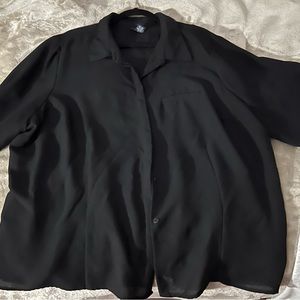 Dressy black button up 3x